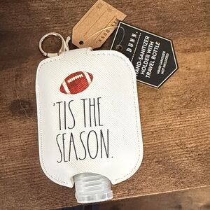 Hand Sanitizer Holder Football Rae Dunn with Keyring